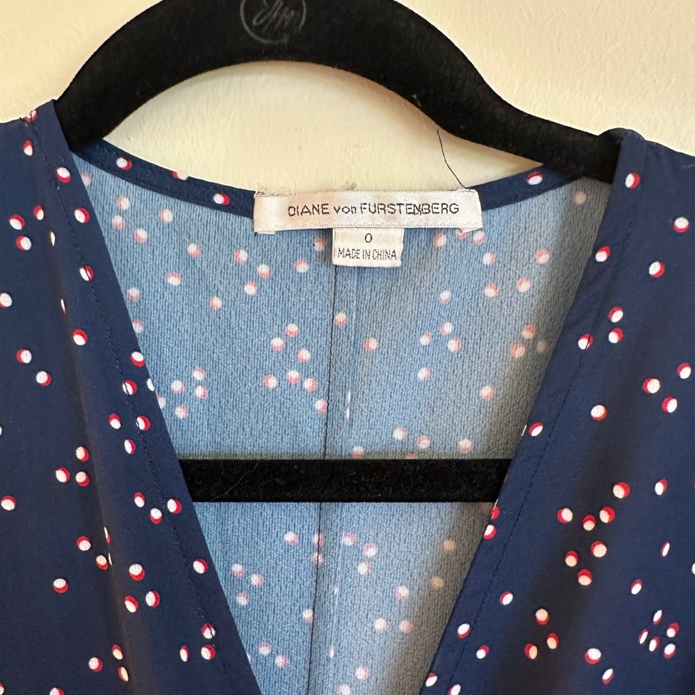 Diane Von Furstenberg Navy Blue Floral Maxi Dress - Picture 2 of 4